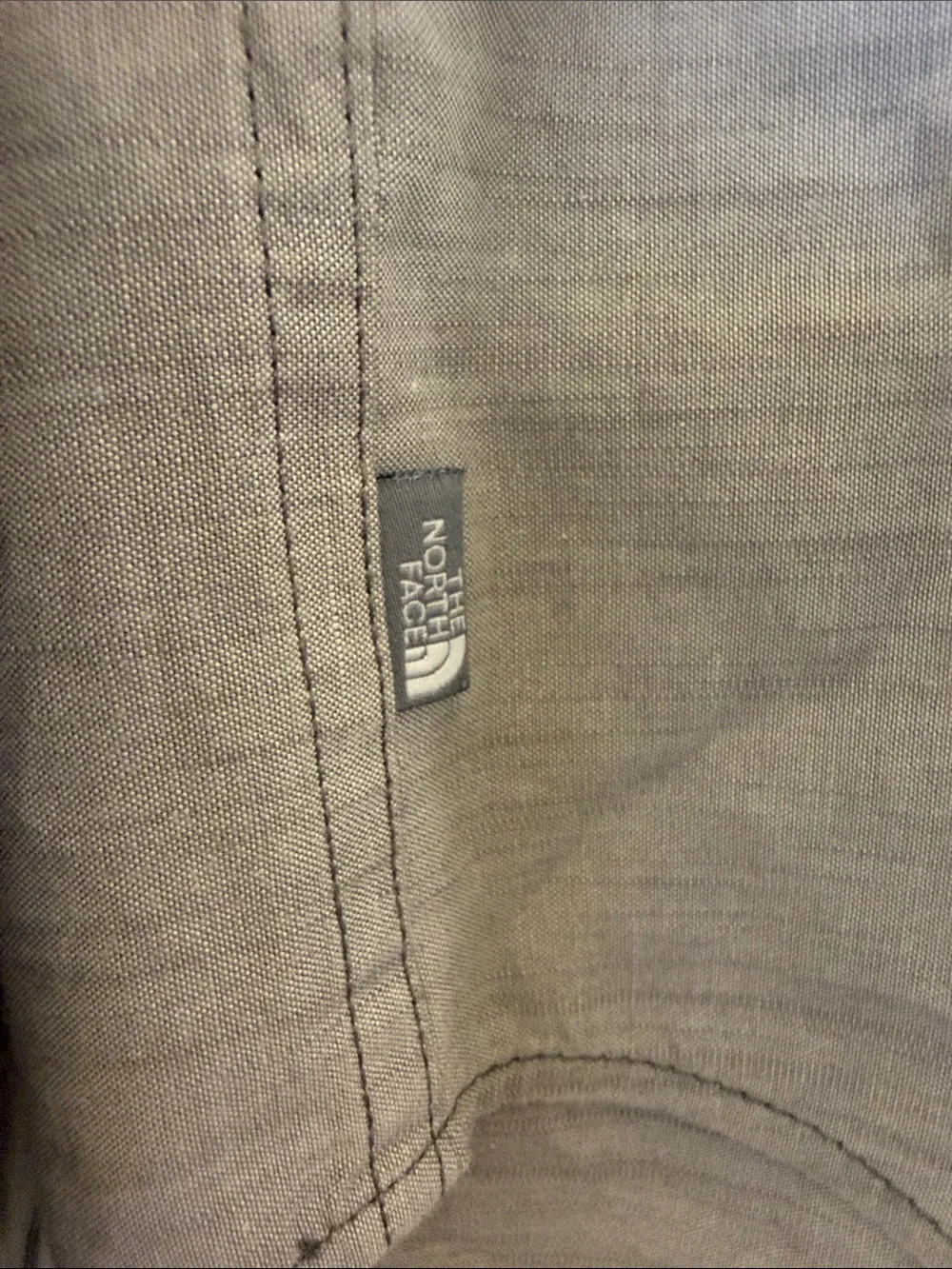 The North Face Men's Two-Tone Light Gray and Dark Gray Button-Down Shirt
